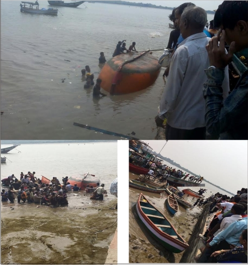 Photo of नायगांव के करीब समुद्र में बारातियो से भरी नाव पलटी एक की मौत .21 लोग घायल .