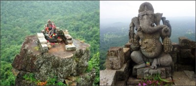 Photo of 3000 फीट की पहाड़ी पर मिली गणेश भगवान की दुर्लभ प्रतिमा.