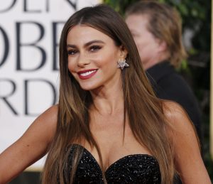 Actress Sofia Vergara arrives at the 70th annual Golden Globe Awards in Beverly Hills