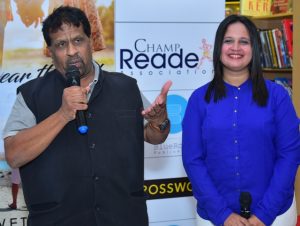 LtoR-Yuvraj Shah, Social Activist & Filmmaker and Author Shweta Shah, Author, I wear the Smile You Gave launching the book