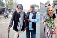 Photo of बूथों तक लाठी के सहारे पैदल पहुंचे बुजुर्ग मतदाता