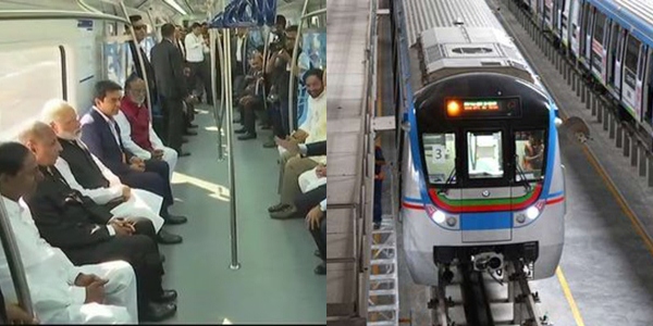 Photo of PM मोदी ने किया हैदराबाद मेट्रो का शुभारंभ , मेट्रो की पहली यात्रा में भी लिया हिस्सा